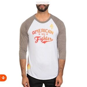 ⭐️NWT American fighter Eastern men’s 3/4 sleeve raglan SZ Med.